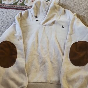 Ralph Lauren Cream Sweater with Brown Accents